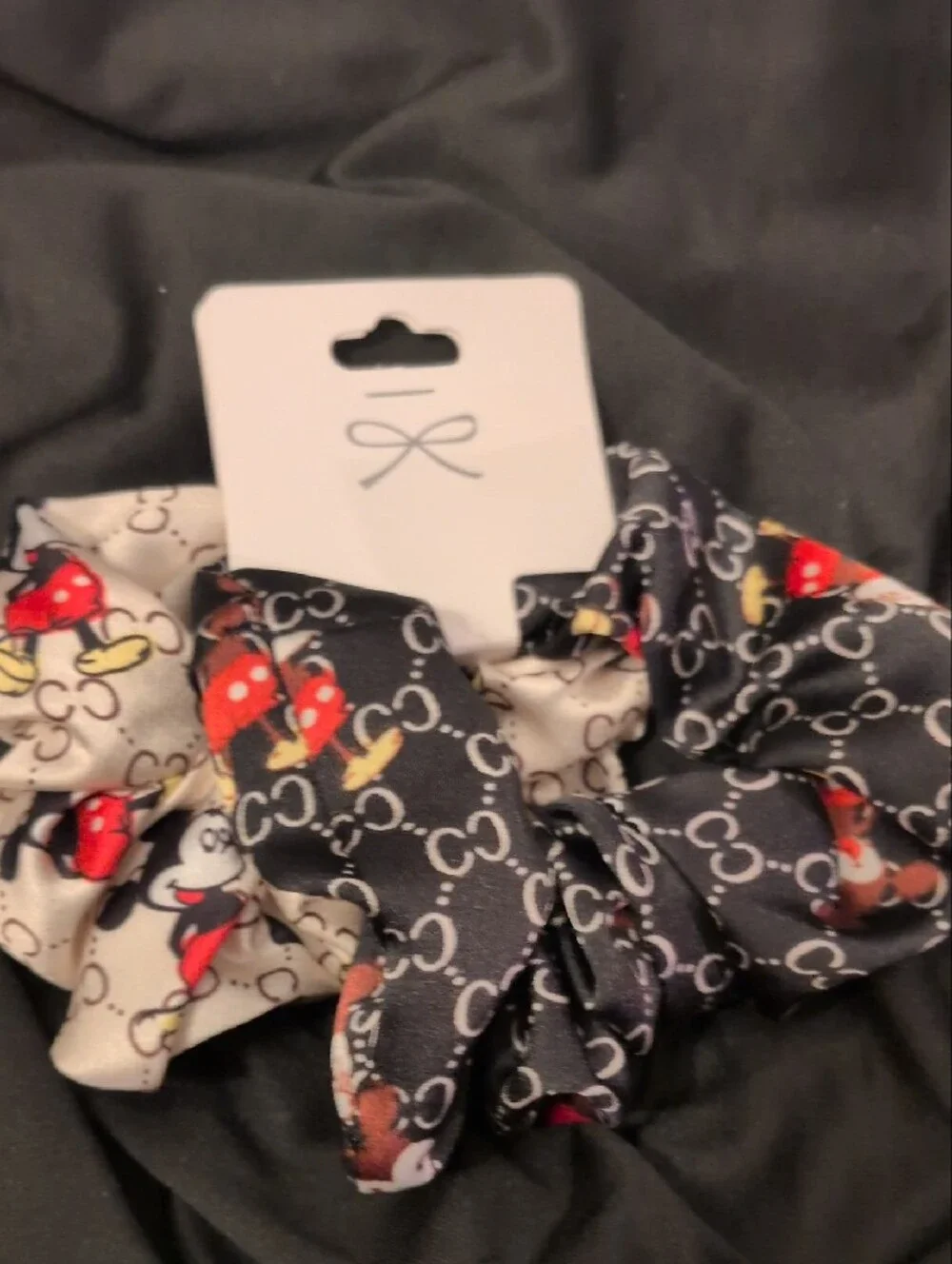 mickey mouse Fashion soft scrunchies